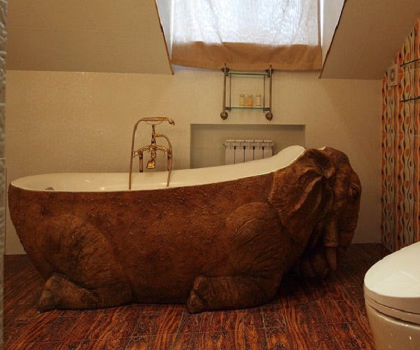 ванная в коричневом цвете